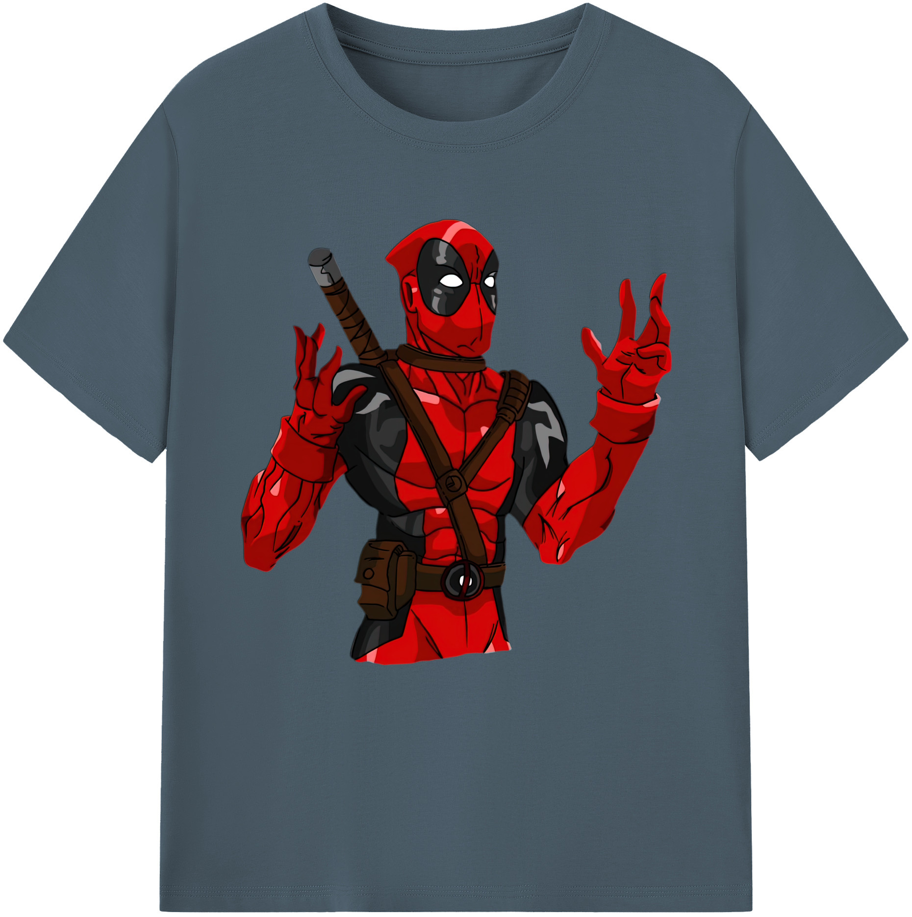 （画像用） Deadpool デッドプール 綿100％半袖Tシャツ（フロントプリント）